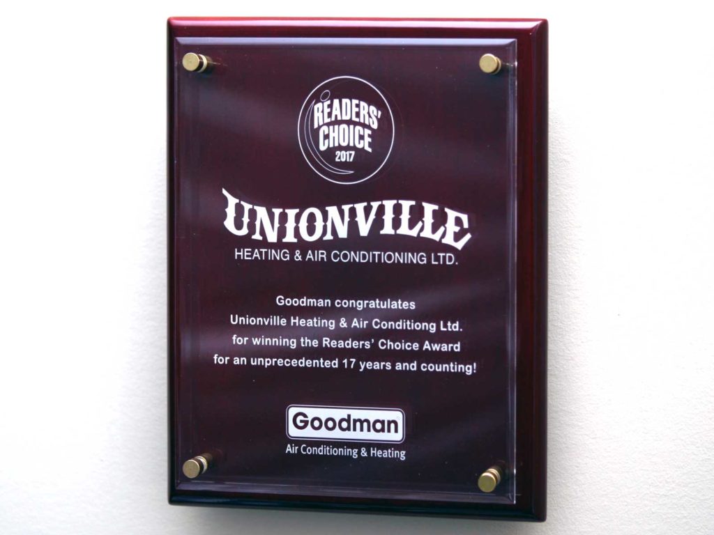 Goodman congratulates Unionville Heating and Air Conditioning