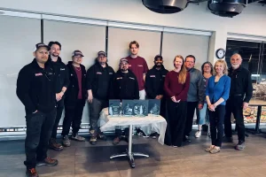 The Unionville Heating and Air Conditioning team gathered at Longo's in Stouffville for a celebratory luncheon hosted by owner John St. Germain, marking the company's 2025 Readers' Choice Diamond and Community Votes Platinum award wins.